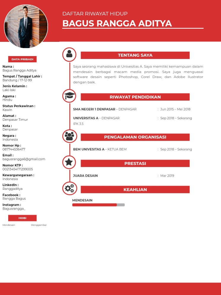 Contoh CV Mahasiswa Aktif dan Panduan Cara Membuatnya