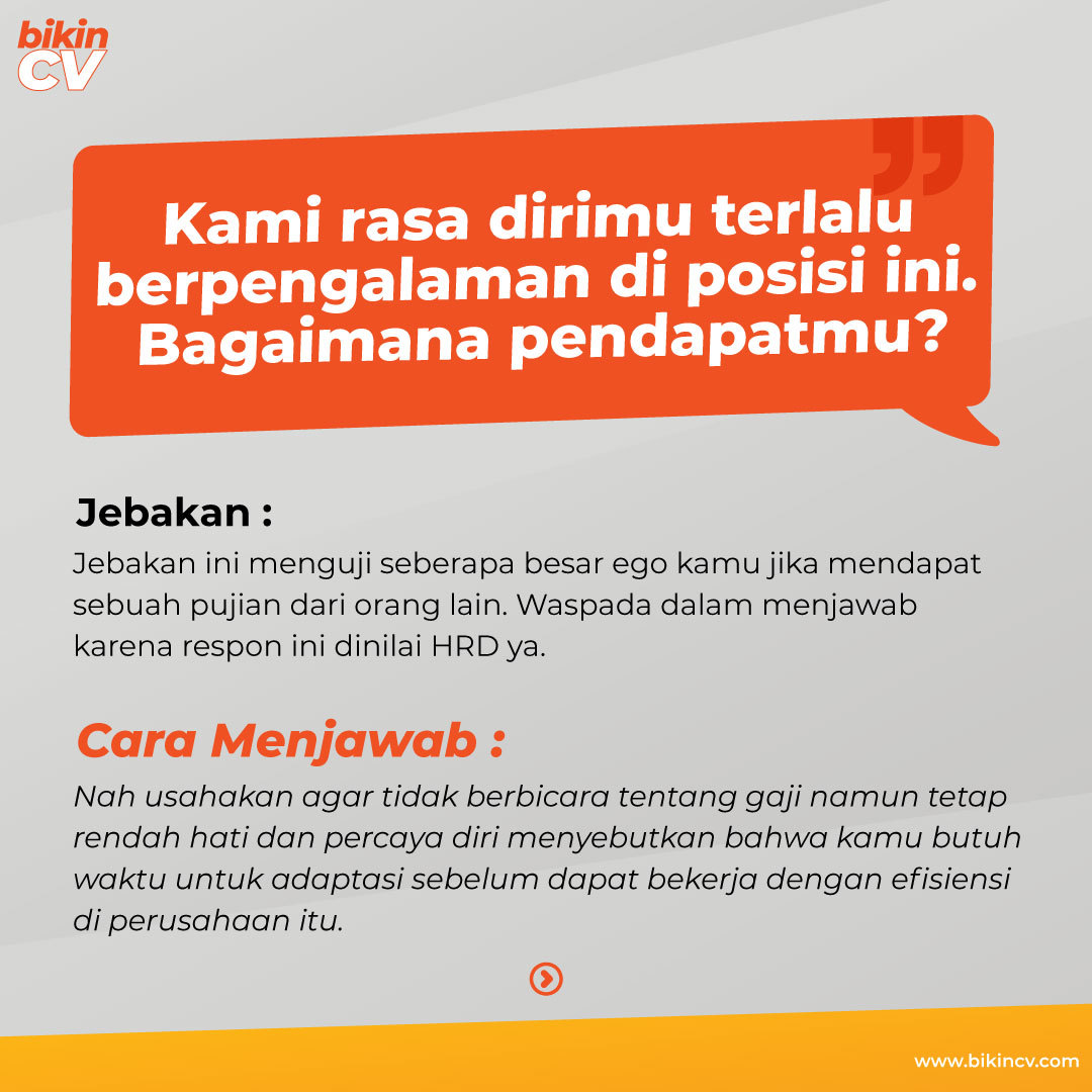 6 Pertanyaan Jebakan dan Jawabannya Saat Interview