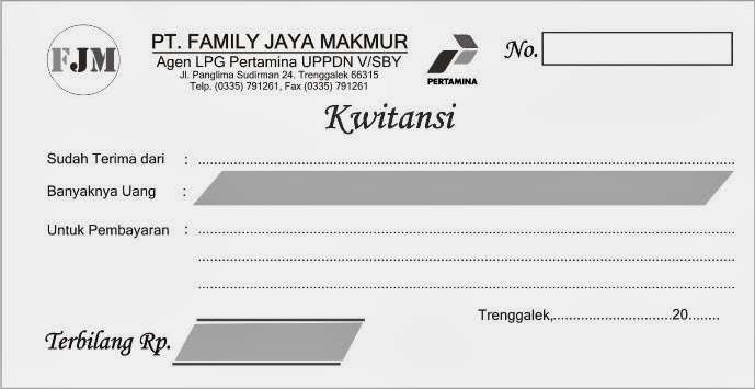 Contoh Kwitansi Serah Terima Uang