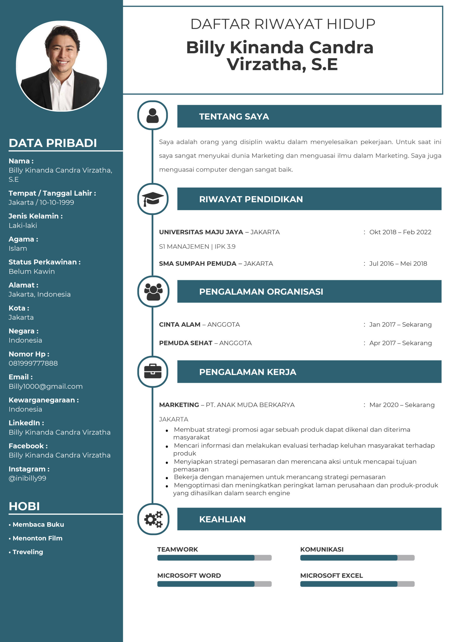 Contoh CV Marketing Agar Mendapat Perhatian HRD