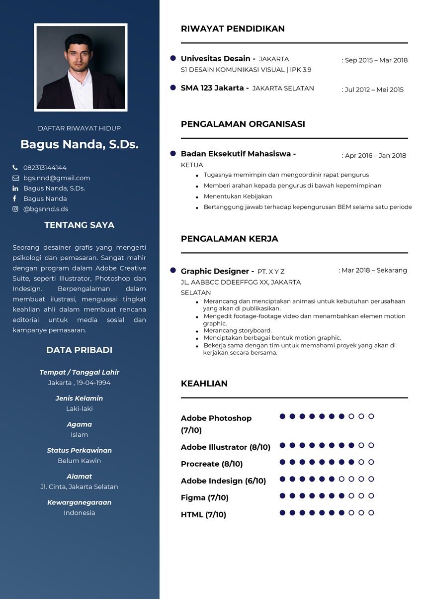 Contoh CV Graphic Designer dan Tips Membuatnya 