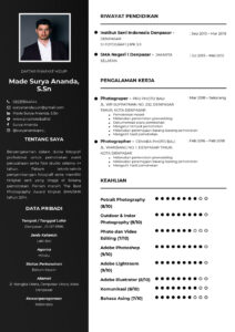 Contoh CV Photograper dan Tips Membuatnya