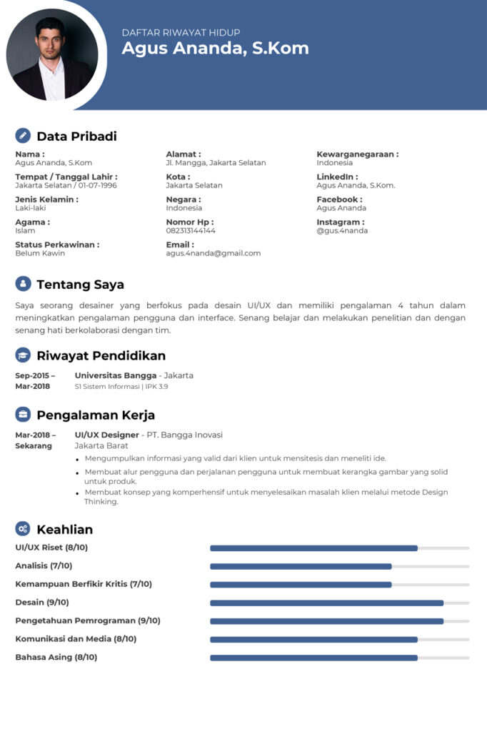 Contoh CV UI/UX Designer dan Tips Membuatnya - Blog BikinCV