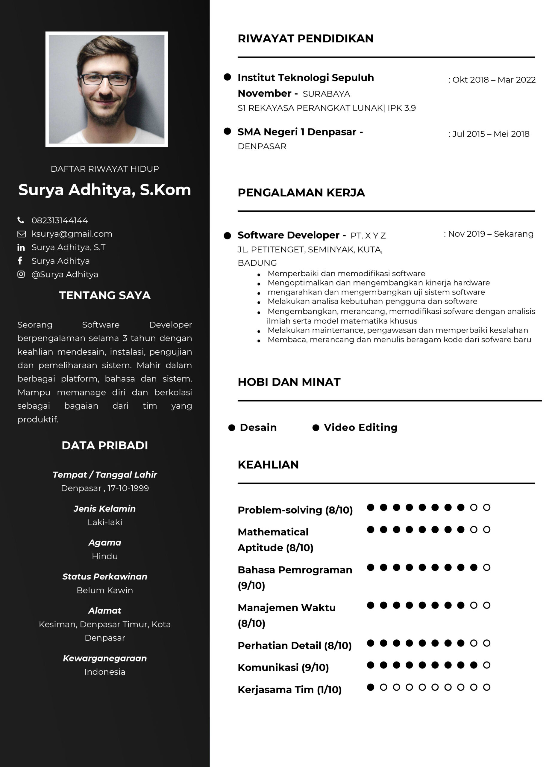 Contoh CV Software Developer dan Tips Membuatnya