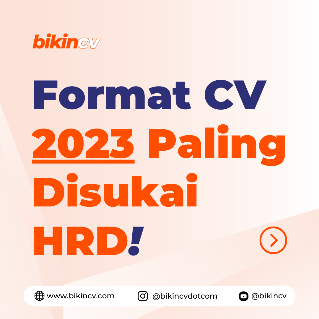 Format CV Terbaru Paling Disukai HRD