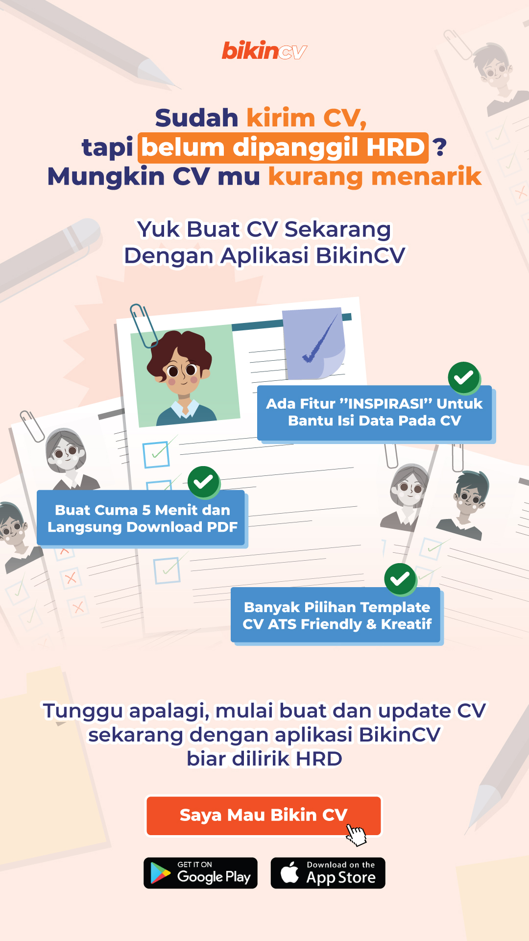 Aplikasi Bikin CV Menarik HRD