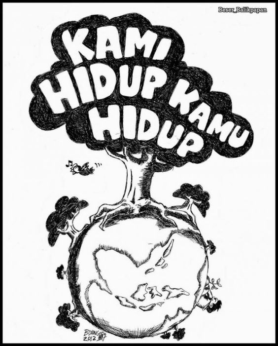 Gambar Lingkungan Hidup Hitam Putih