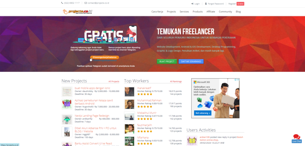 Situs Freelance Projects