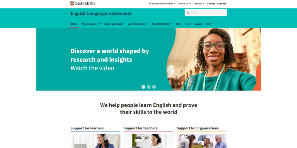 Website Cambridgeenglish.org