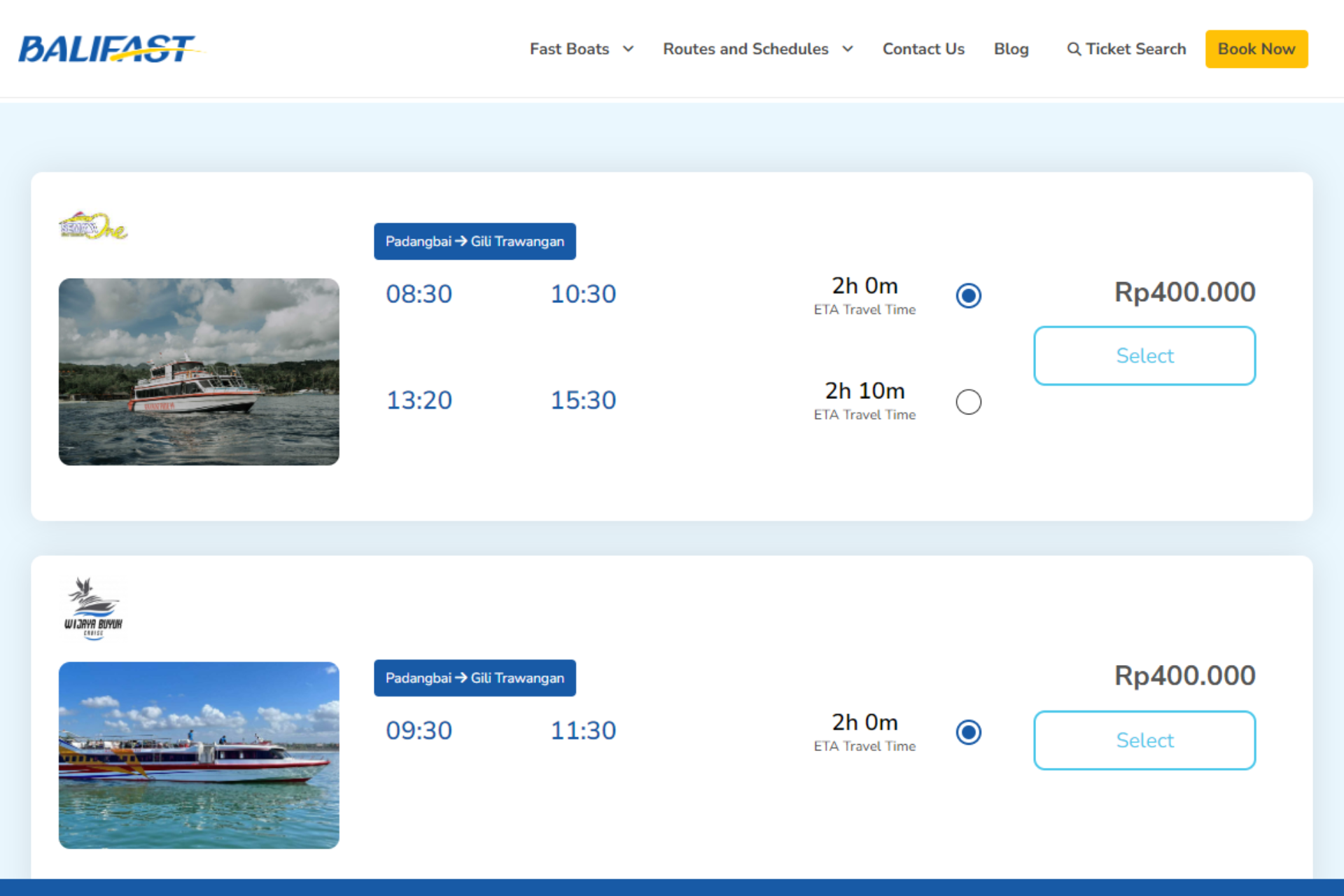 Jadwal Fast Boat Gili Trawangan Menuju Bali