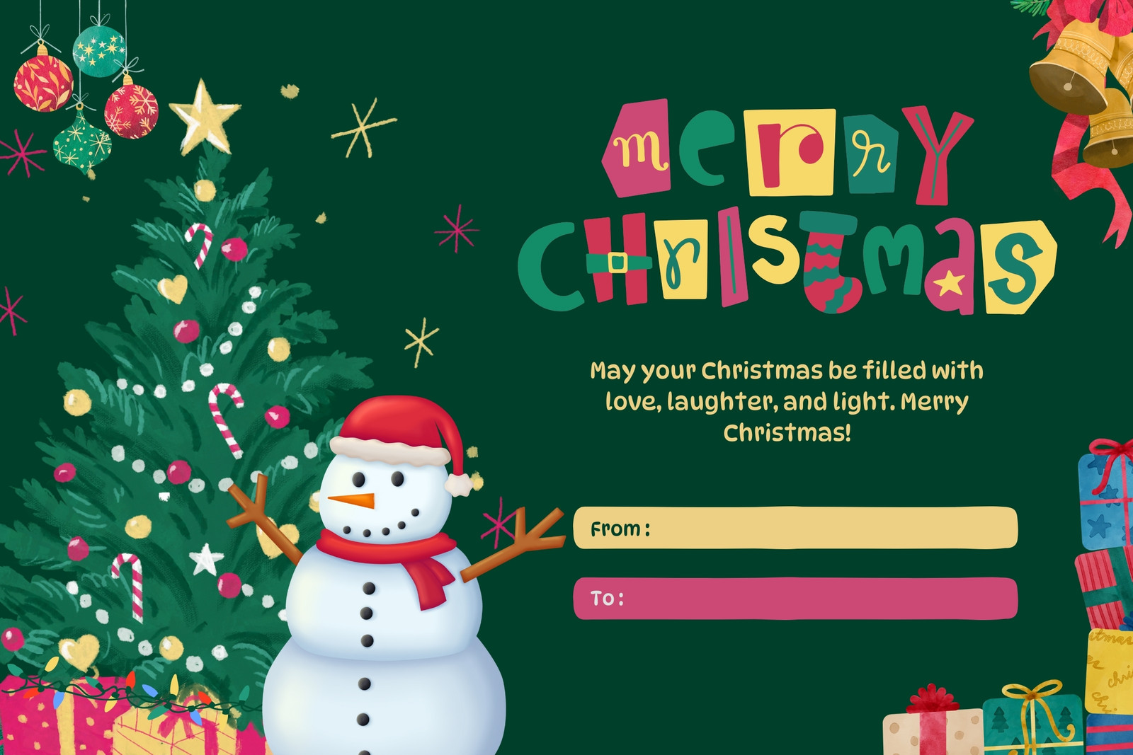 20 Desain Kartu Ucapan Selamat Natal Kreatif, Gratis Download!