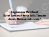 Surat Lamaran Bahasa Indonesa