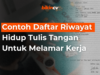 Contoh Daftar Riwayat Hidup Tulis Tangan Untuk Melamar Kerja