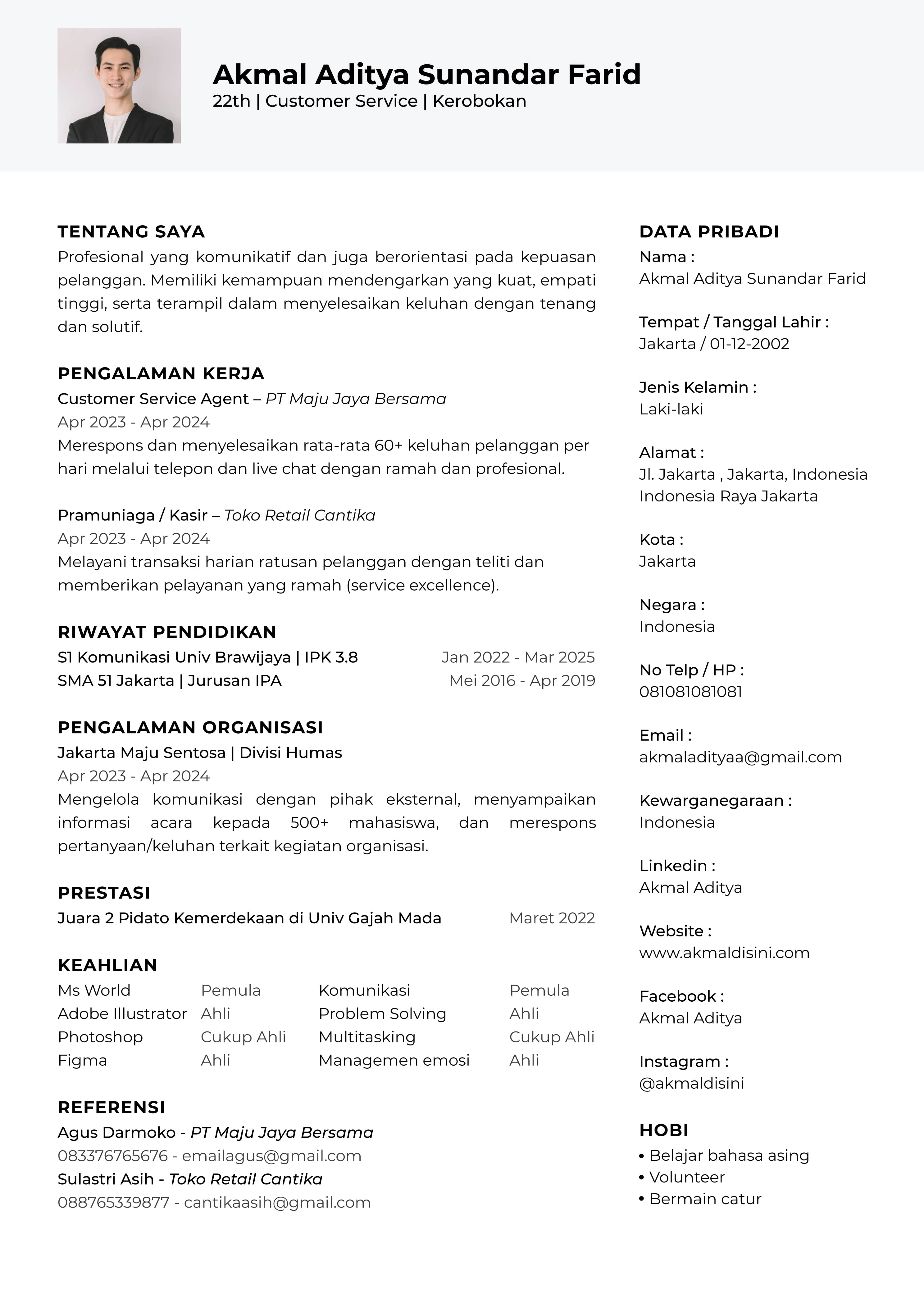 Template CV Jasri