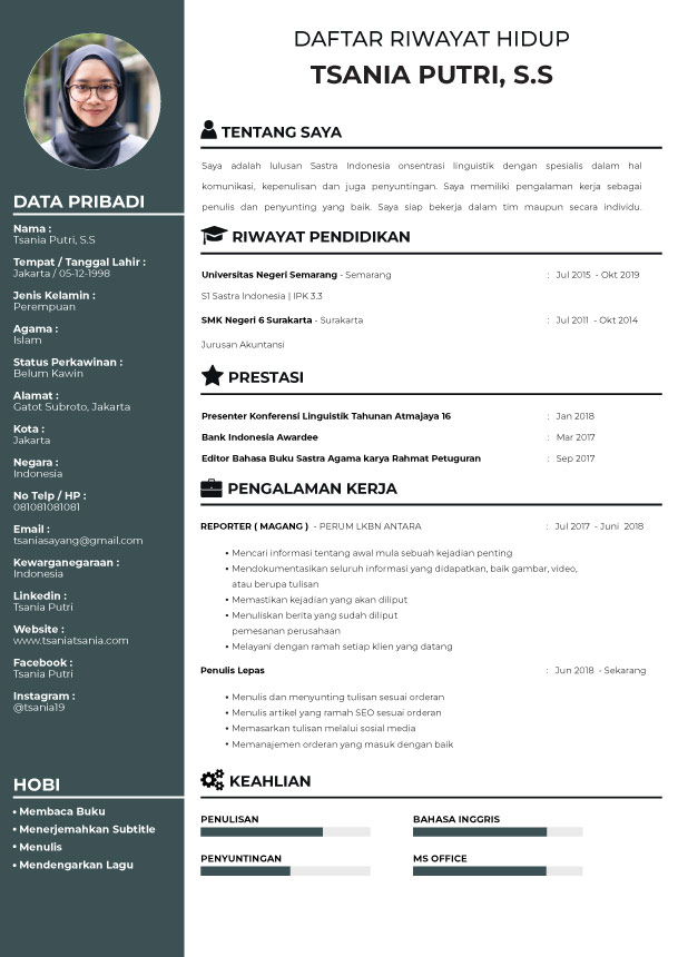 Template CV Minimal