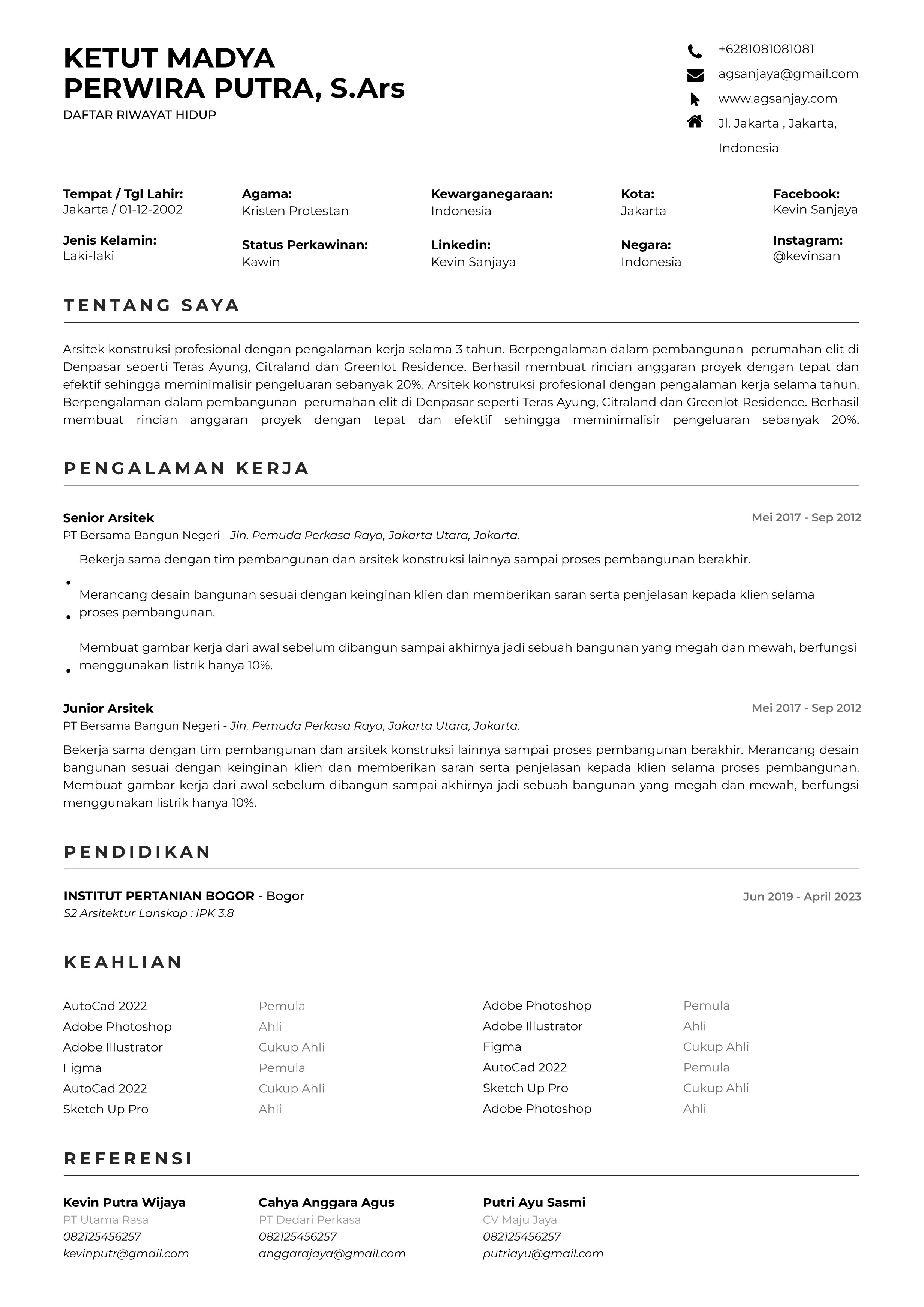 Template CV Pandawa