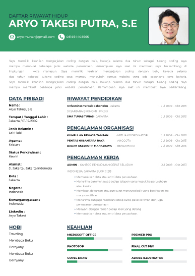 Template CV Ubud