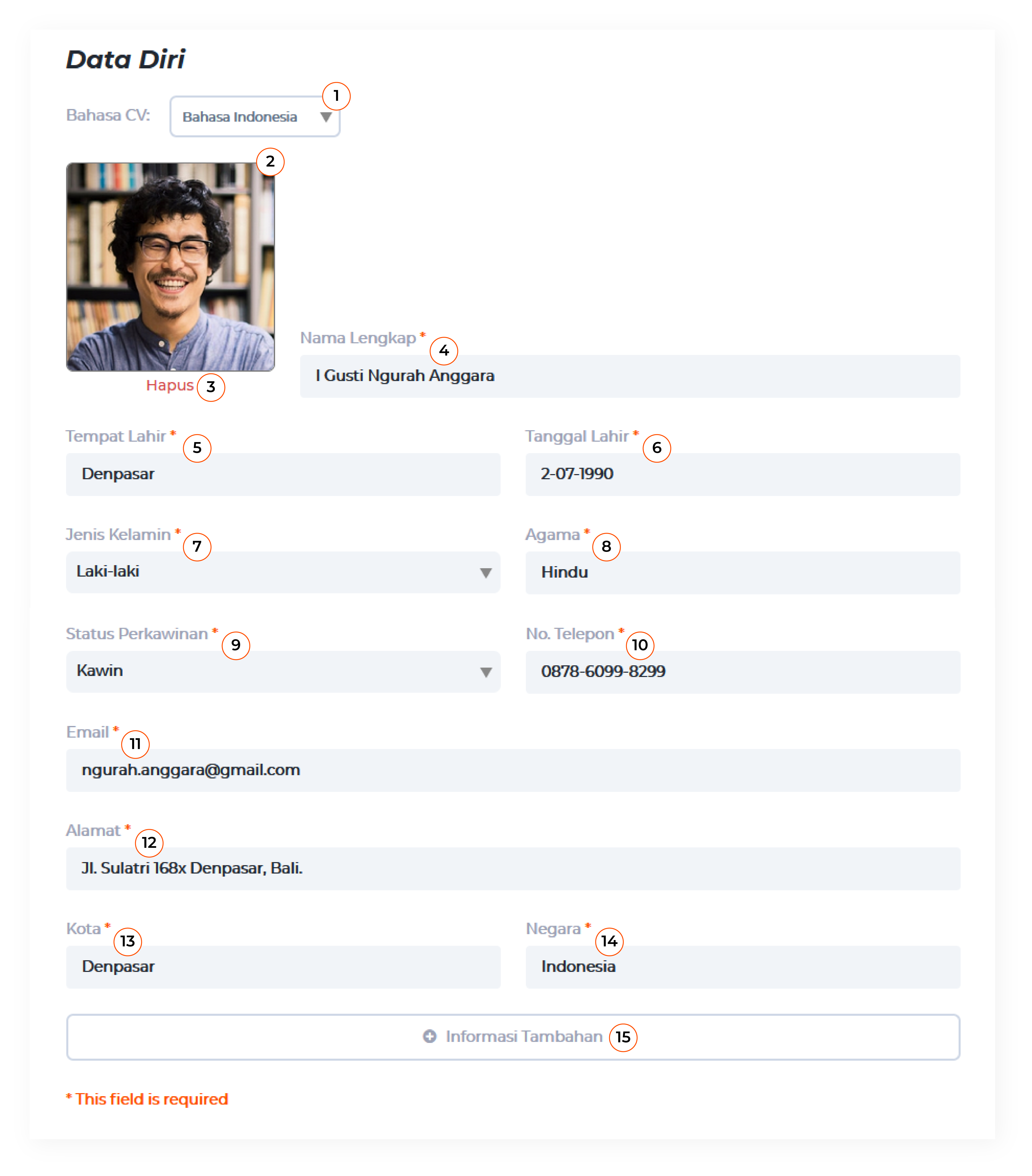 Mengisi Formulir Data Diri