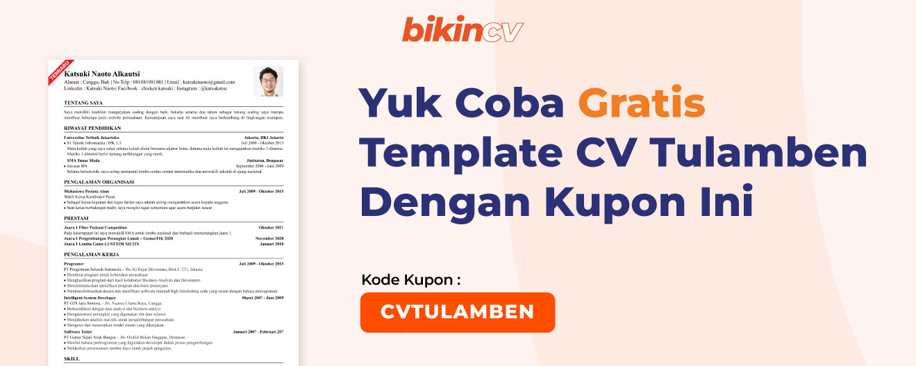 Coba Buat CV GRATIS